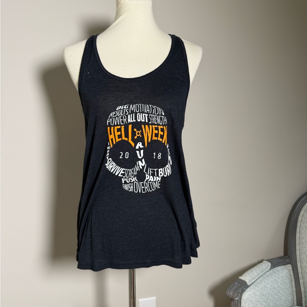 Orangetheory Black and Orange Graphic Tank Top